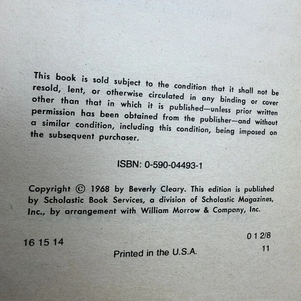 Ramona the Pest by Beverly Cleary (Paperback) (Scholastic) (1968)
